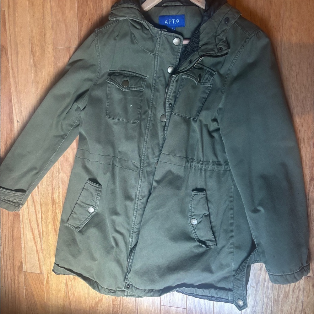 Apt. 9 Olive Quilted Jacket
